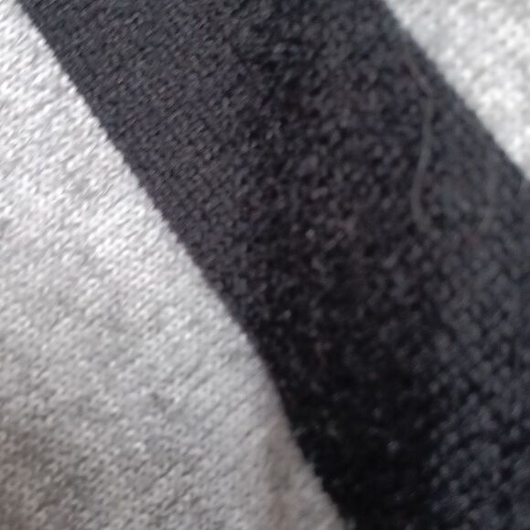 Bobeau Black and Gray Striped Open Cardigan - Picture 3 of 4